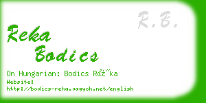 reka bodics business card